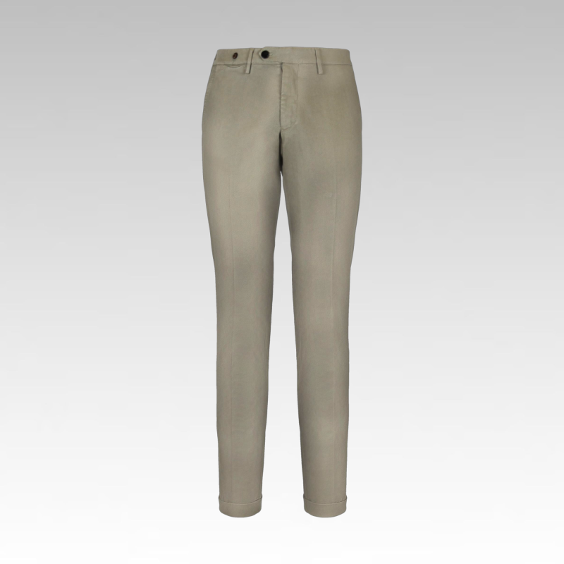 Pantalone in cotone diagonale stretch