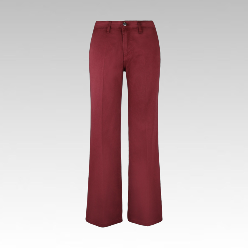 Pantalone gamba larga in cotone brushed