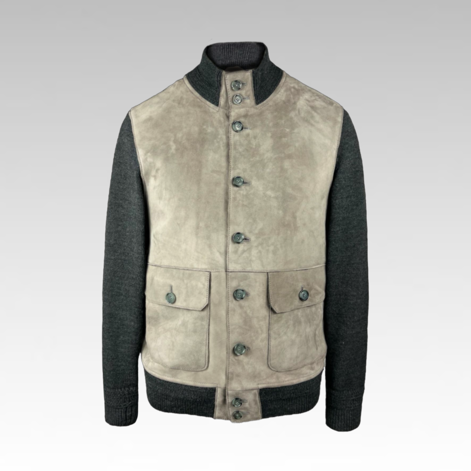 images/virtuemart/product/THE JACK LEATHERS EREDI PISCOPO Giubbotto in maglia e pelle scamosciata WEDGNE KNIT SMOKE+ANTRACITE.png