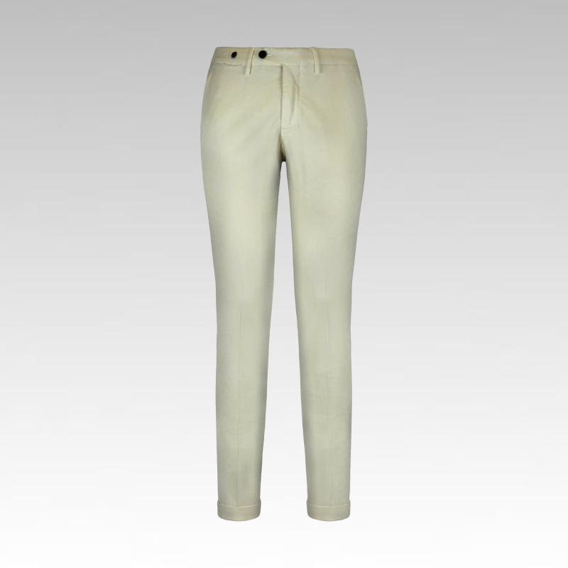 Pantalone in cotone diagonale stretch