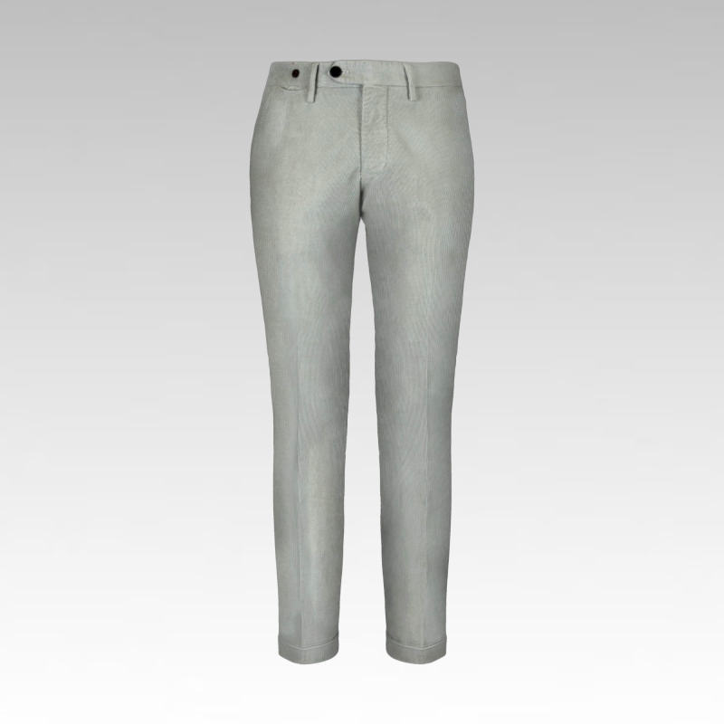 Pantalone in velluto micro costa stretch