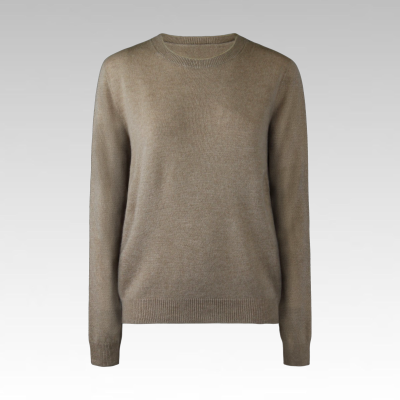 Maglia girocollo in misto cashmere